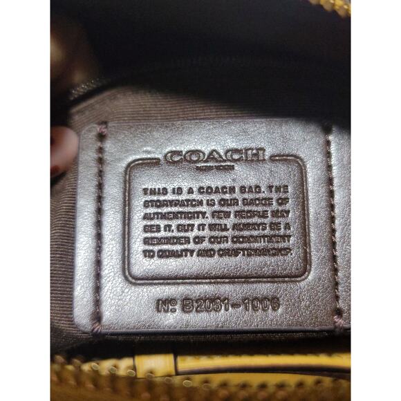 Coach Rowan Satchel in Signature Leather — Yellow with Gold Hardware 💛 - Picture 5 of 8